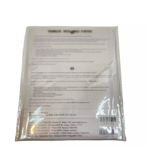 Stampin' Up!‎ Framelits Dies 4 Sizzix Big Shot DECO LABELS 130102 - Picture 3 of 5